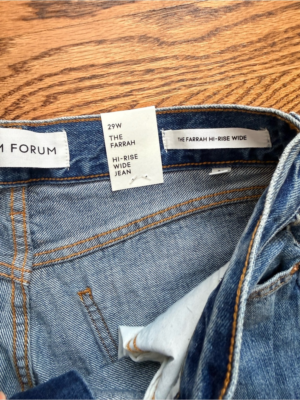 The Farrah Hi-Rise Wide Jean -  Blue - NWT